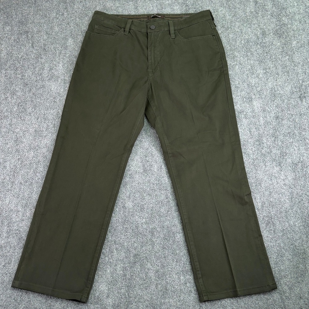 34 Heritage Pants Mens 36x32 (Fits 34x27) Olive Green Courage‎ Stretch